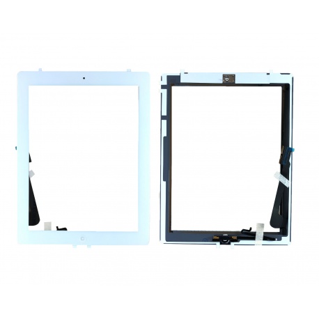 Touchscreen glass with home button and original adhesive for Apple iPad 4 white