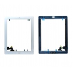 Touch glass with home button and adhesive for Apple iPad 2 white