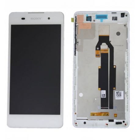 LCD + touch + frame for Sony Xperia E5 white (OEM)