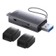 Baseus čtečka paměťových karet Lite Series USB-A + USB-C/SD, microSD, šedá (ROZBALENO)