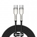 Baseus Cafule Series nabíjecí/datový kabel USB-C na USB-C 2m 100W černá (ROZBALENO)