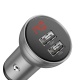 Baseus dual USB car adapter with a 4.8A 24W display, silver (UNBOXED)