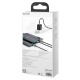 Baseus Rapid datový kabel 3v1 USB-C (Micro/Lightning/USB-C) PD 20W 1,5m černá (ROZBALENO)