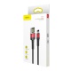 Baseus charging/data cable Lightning 2.4A 1m Cafule red-black (UNPACKED)