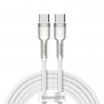 Baseus Cafule Series nabíjecí/datový kabel USB-C na USB-C 2m 100W bílá (ROZBALENO)