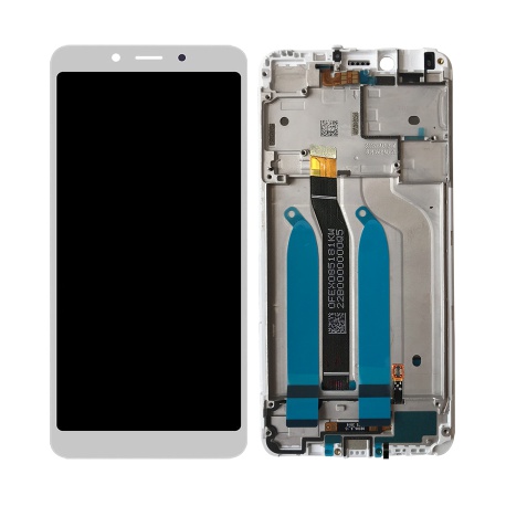 LCD + touchscreen + frame for Xiaomi Redmi 6 / 6A white (OEM)