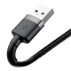 Baseus Cafule charging/data cable USB to Lightning 2.4A 1m, gray-black