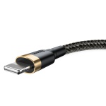 Baseus Cafule nabíjecí / datový kabel USB na Lightning 2,4A 1m, zlatá-černá