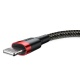 Baseus Cafule nabíjecí / datový kabel USB na Lightning 1,5A 2m, červená-černá