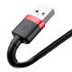 Baseus Cafule nabíjecí / datový kabel USB na Lightning 1,5A 2m, červená-černá