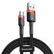 Baseus charging/data cable Micro USB 1.5A 2M Cafule red-black