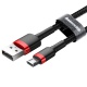 Baseus charging/data cable Micro USB 1.5A 2M Cafule red-black