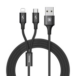 Baseus Rapid Series 2in1 Cable Micro + Lightning 3A 1.2M Black