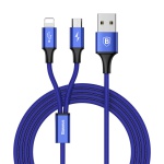 Baseus Rapid Series 2in1 Cable Micro + Lightning 3A 1.2M Dark Blue