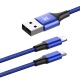 Baseus charging / data cable 2-in-1 Micro USB + Lightning 3A Rapid Series 1.2m dark blue