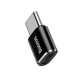 Baseus USB-C male to MicroUSB female adapter 2.4A, black
