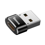 Baseus USB male to USB-C female adapter 5A, black