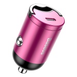 Baseus mini car adapter USB-C QC 30W pink