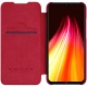 Nillkin leather flip case for Xiaomi Redmi Note 8 (Chinese version) Qin red
