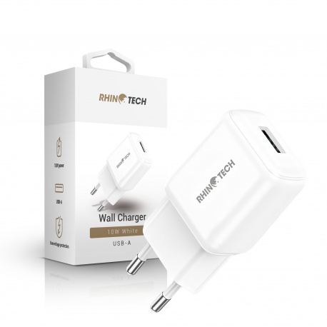 RhinoTech LITE USB-A nabíjecí adaptér 10W bílá (ROZBALENO)