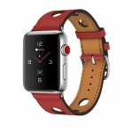 COTEetCI Fashion Leather Band for Apple Watch 42 / 44mm Red