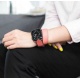 COTECi kožený řemínek pro Apple Watch 42/44/45/49mm oranžová-červená-růžová (dlouhý)