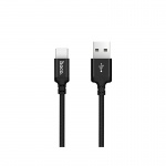 Hoco braided charging cable USB-C Times Speed 1m black