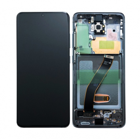 LCD + dotyk + rámeček pro Samsung Galaxy S20 G980 Cosmic šedá (Service Pack)