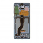 LCD + touch + frame for Samsung Galaxy S20+ G986B / G985F WITHOUT CAMERA blue (Service Pack)