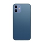 Baseus Frosted Glass Protective Case for iPhone 12 / 12 Pro 6.1 Transparent Blue