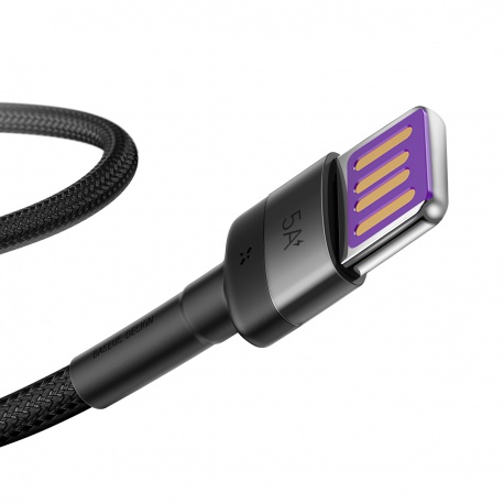 Baseus charging/data cable USB to USB-C 40W 1m Cafule Double-Sided Black