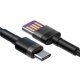 Baseus nabíjecí / datový kabel USB na USB-C 40W 1m Cafule Double-Sided Black