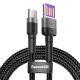 Baseus nabíjecí / datový kabel USB na USB-C 40W 1m Cafule Double-Sided Black