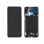 LCD + touch + frame for Samsung Galaxy A70 A705 black (Service Pack)