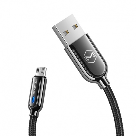 Mcdodo nabíjecí/datový kabel Micro USB s inteligentním vypnutím Smart Series 1,5 m černá