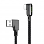 Mcdodo nabíjecí / datový kabel USB-C otočený o 90 stupňů Black Glue Series 1,2 m černá