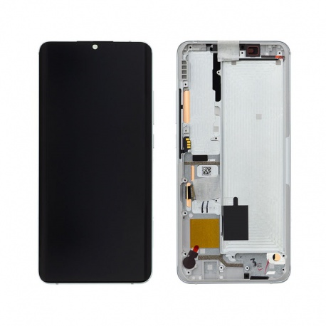 LCD + dotyk + rámeček pro Xiaomi Mi Note 10/ Note 10 Pro Glacier bílá (Service Pack)