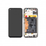 LCD + dotyk + rámeček + baterie pro Huawei P40 Lite černá (Service Pack)