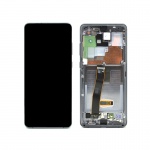 LCD + dotyk + rámeček s kamerou pro Samsung Galaxy S20 Ultra G988 šedá (Service Pack)