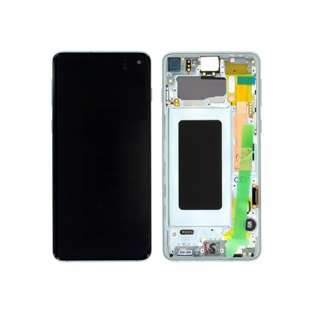 LCD + dotyk + rámeček pro Samsung Galaxy S10 G973 Prism zelená (Service Pack)