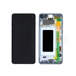 LCD + touch + frame for Samsung Galaxy S10 G973 Prism blue (Service Pack)