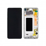 LCD + touch + frame for Samsung Galaxy S10 G973 Prism white (Service Pack)