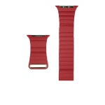 COTEetCI Leather Back Loop Band for Apple Watch 42/44/45mm Red