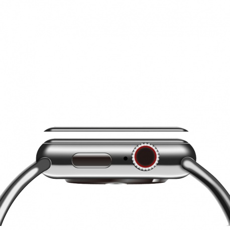 COTECi 4D sklo s celoplošným lepením s černým lemem pro Apple Watch SE 44 mm