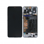 LCD + dotyk + rámeček +bat. pro Huawei P30 Lite New Edition 2020 Pearl bílá (Service Pack)
