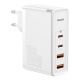 Baseus GaN2 Pro fast charger adapter 2x Type-C + 2x USB-A 100W white