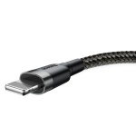 Baseus Cafule nabíjecí / datový kabel USB na Lightning 2,4A 3m, šedá-černá
