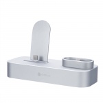 COTEetCI 2IN1 Lightning /iPhone / Airpods Charging Dock Silver