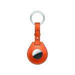 COTEetCI H Series AirTag Locator Keychain Leather Case Orange