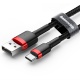Baseus nabíjecí / datový kabel USB-C 2A 2m Cafule červená-černá